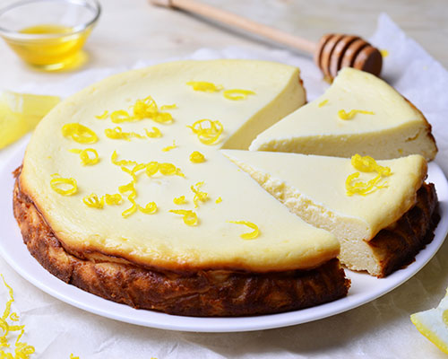 Cheesecake au miel fruité Lune de Miel® et citron