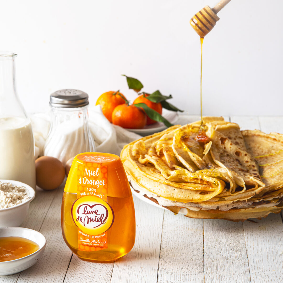 Crêpes au miel d’oranger Lune de Miel®